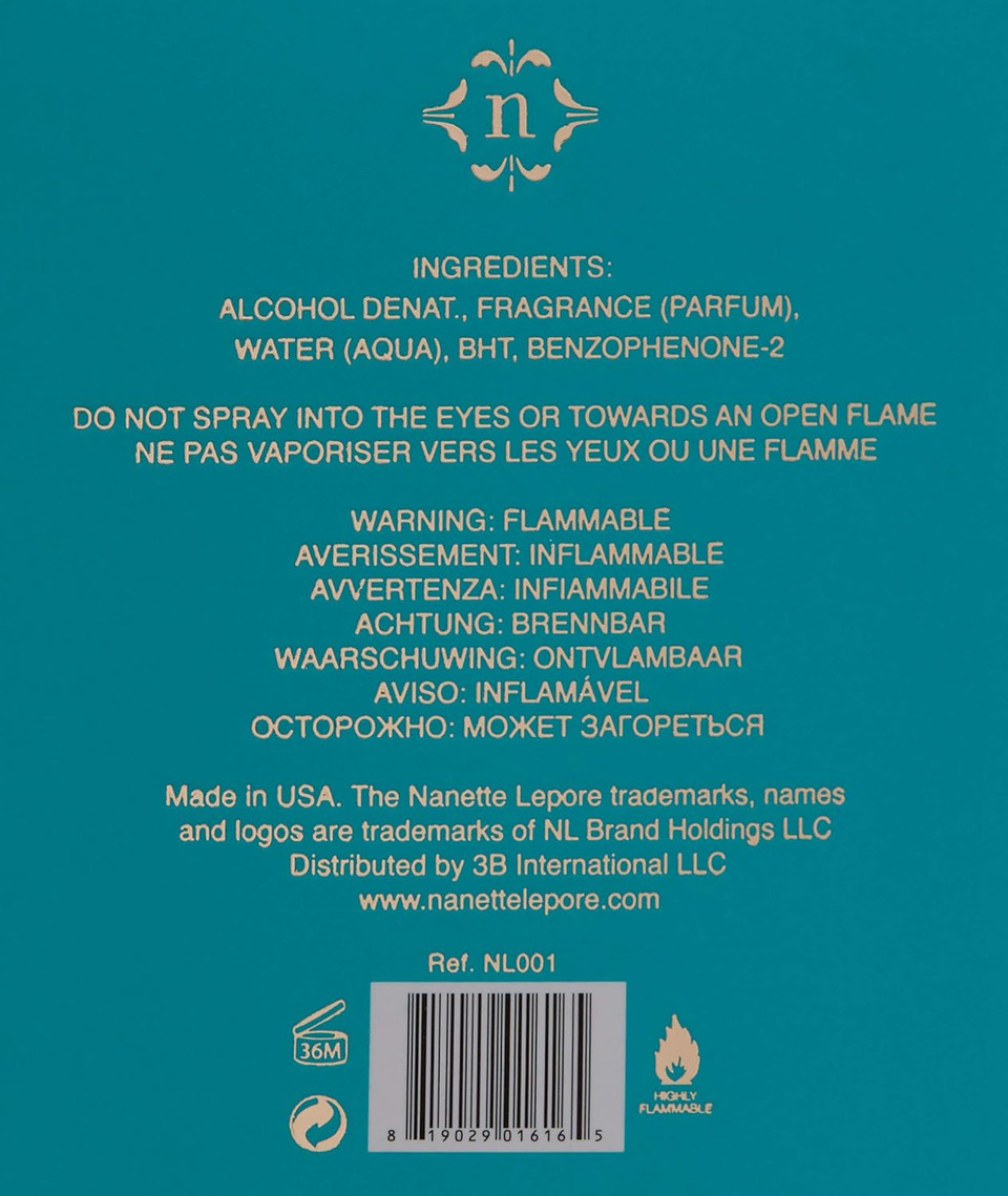 Nanette Lepore Eau De Parfum Natural Spray, 3.4 Fl Oz