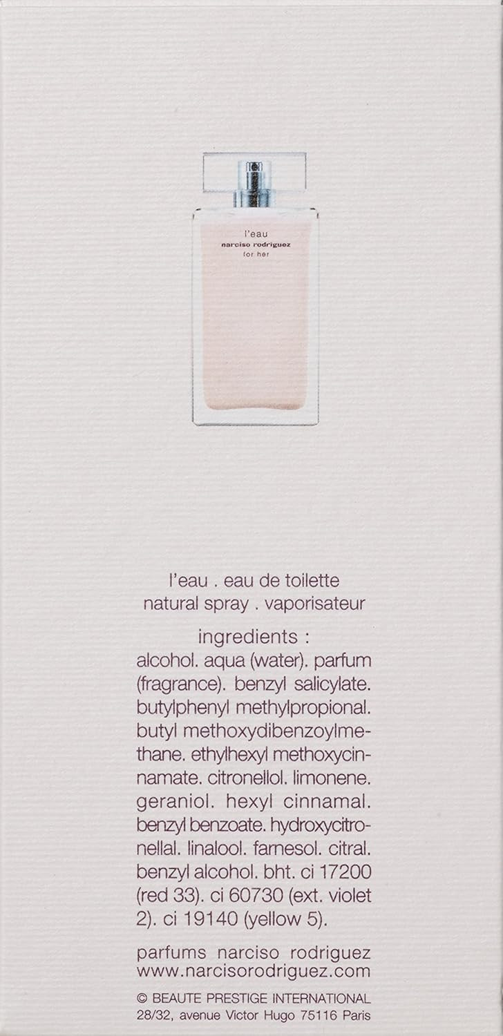 Narciso Rodriguez L'Eau For Her Eau De Toilette Spray, 3.3 Ounce