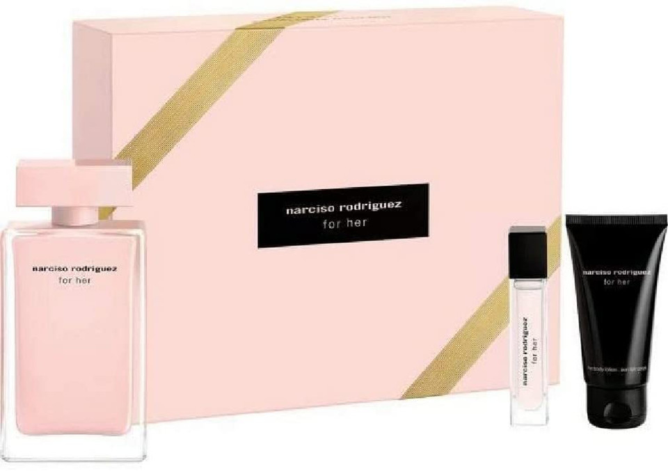 Narciso Rodriguez Narciso Rodriguez Women 3.3Oz Edt Spray, 10Ml Edt Spray, 1.6Oz Body Lotion 3 Pc Gift Set