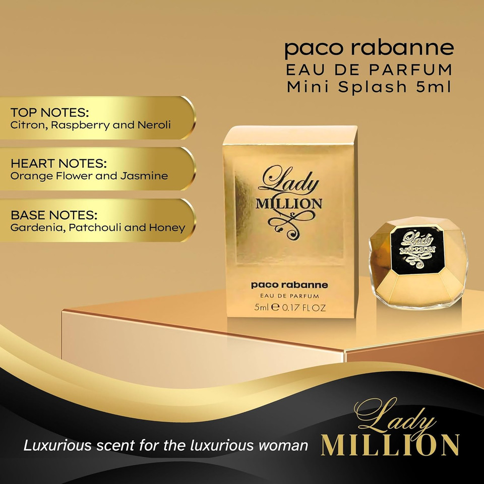 Paco Rabanne Lady Million Edp Perfume Spray For Women, 0.51 Fl Oz