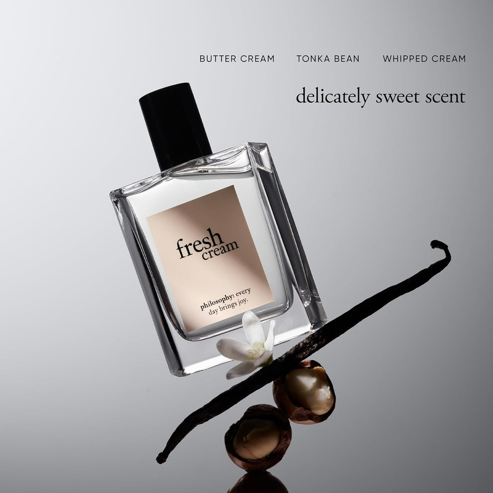 Philosophy Fresh Cream Eau De Toilette - Sweet & Captivating Women'S Perfume - With Notes Of Vanilla, Heliotrope & Tonka Bean - Long Lasting Fragrance