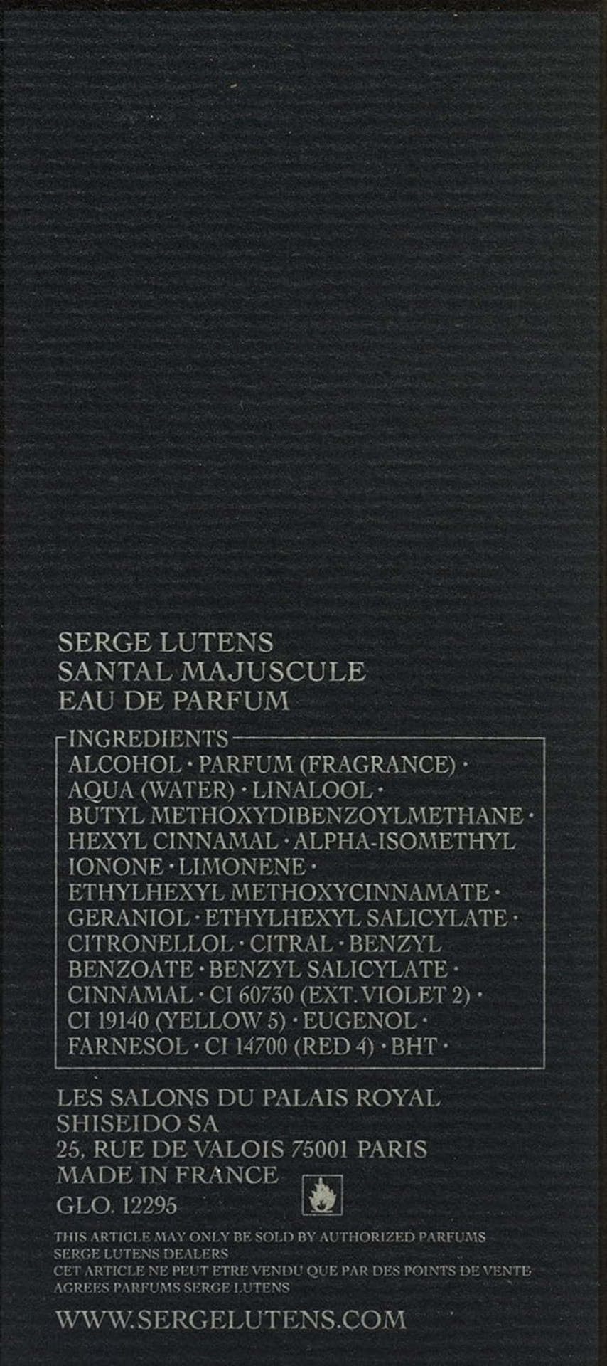 Serge Lutens Eau De Parfum Spray For Men, Santal Majuscule, 1.7 Ounce