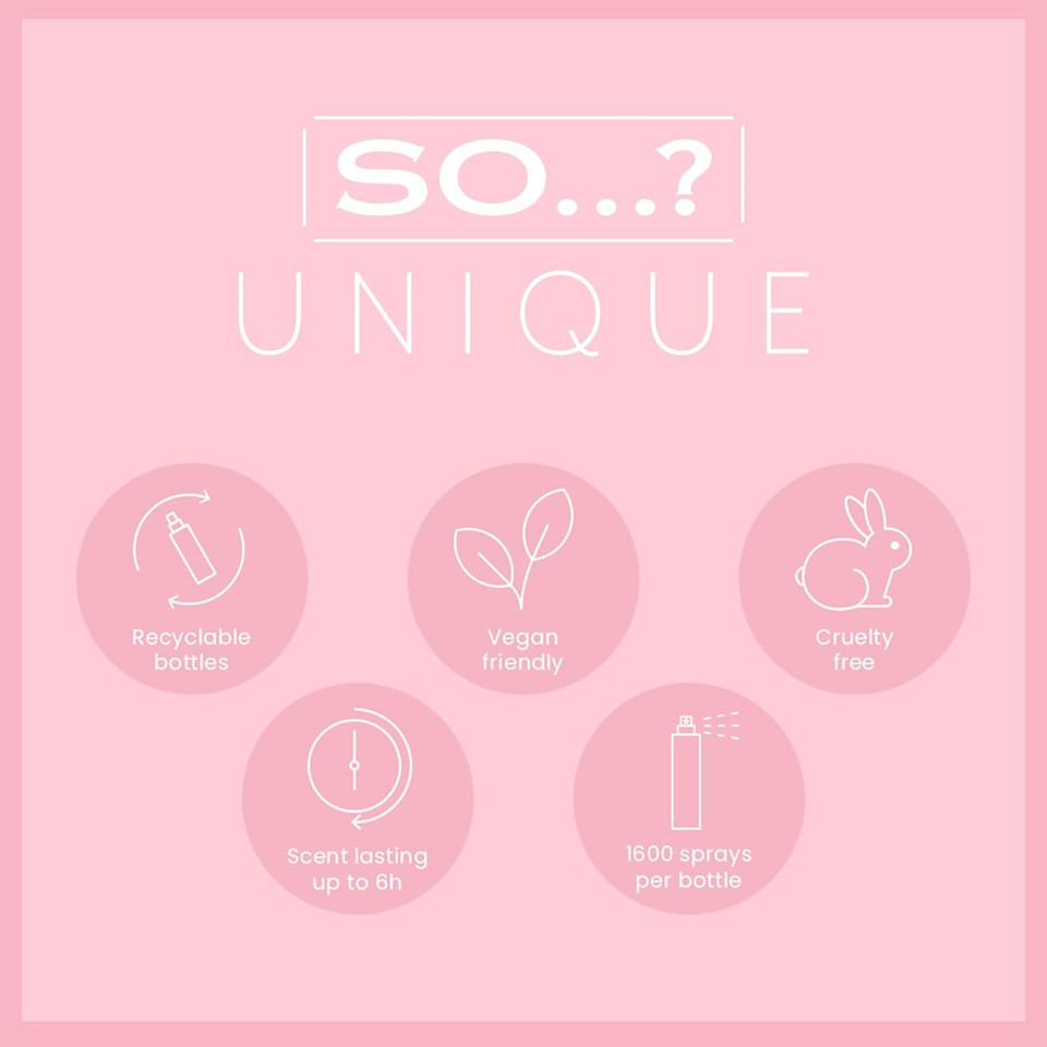 So...? Unique Coral Daisy Body Mist - Perfume For Women - Gourmand Fruity Vanilla Perfume - Gifts- Body Spray For Women - 5.1 Oz