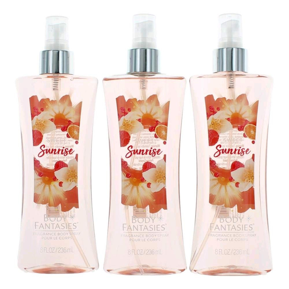 Sweet Sunrise Fantasy By Body Fantasies 3 Pack 8Oz Fragrance Body Spray Women