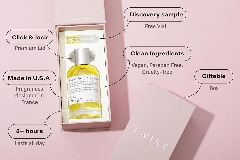 Twist North Star No. 147 - Eau De Parfum Inspired By Amoua. Guidance, Long-Lasting Perfume For Women & Men, Pear & Hazelnut, Vegan, Clean Ingredients, Unisex, Fragrance - Spray 100 Ml | 3.4 Fl. Oz