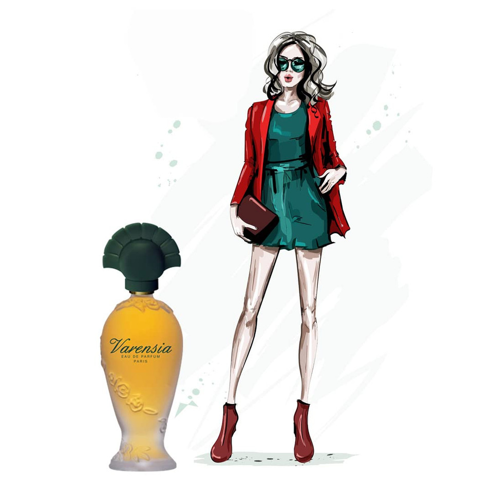 Ulric De Varens Varensia - Eau De Parfum For Women 2Pcs Set- Earthy, Fruity, Floral Scent - Notes Of Lotus Flower, Clove Raspberry, & Vanilla- Fruity & Floral- 1.7 Fl Oz + 4 Fl Oz Deodorant Spray