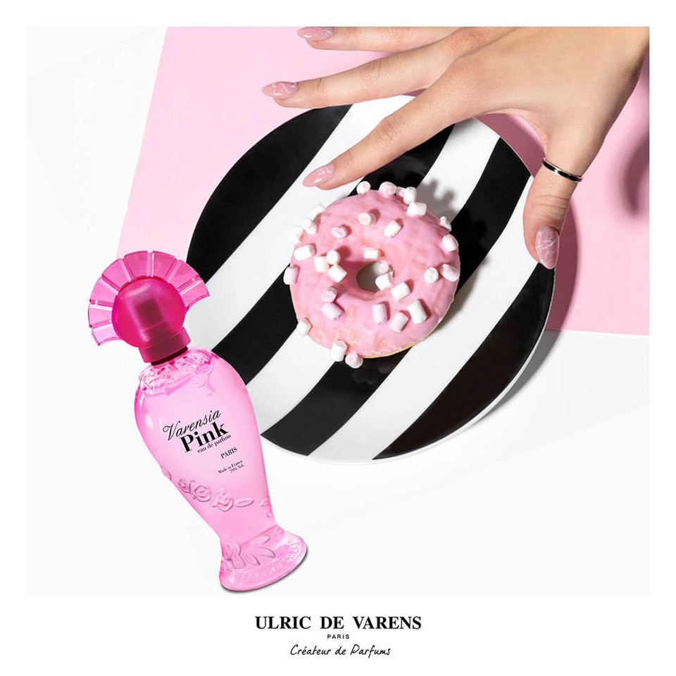 Ulric De Varens Varensia Pink Eau De Parfum For Women- Gourmand, Fruity, Floral Scent - Notes Of Blackcurrant, Rose, Raspberry, & Vanilla- Fruity & Floral- 1.70 Fl Oz