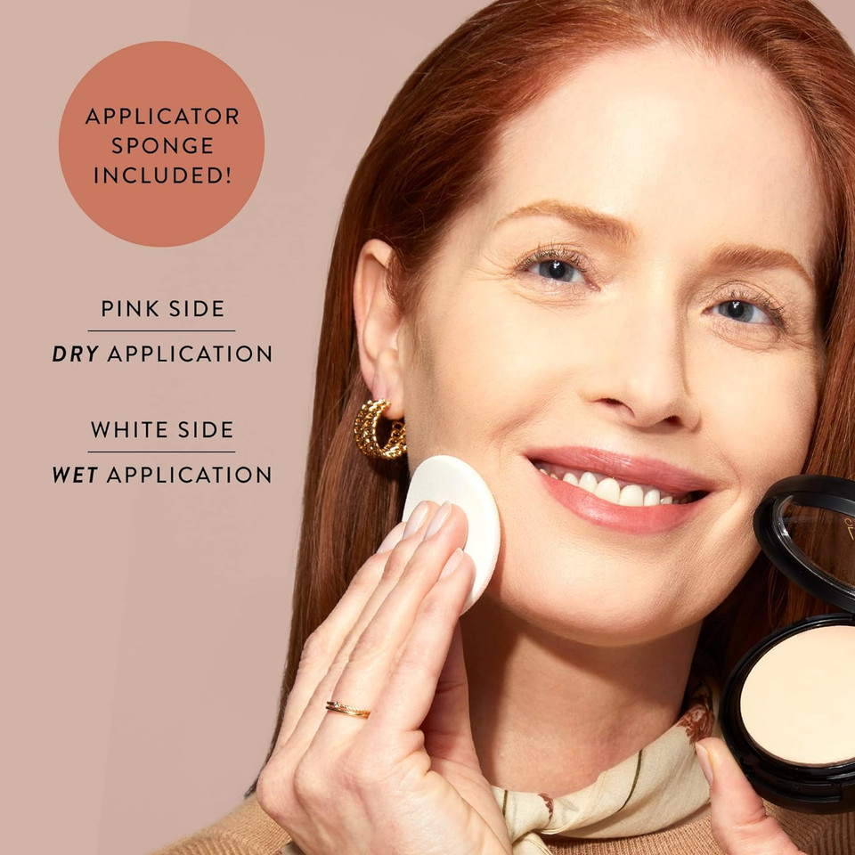 Laura Geller New York Baked Double Take Powder Foundation - Porcelain - Buildable Medium To Full Coverage - Matte Finish01 Porcelain