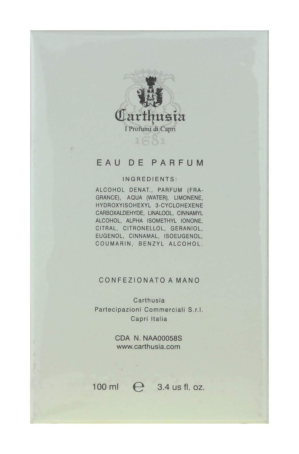 Carthusia Corallium Eau De Parfum, 3.4 Oz/ 100 Ml