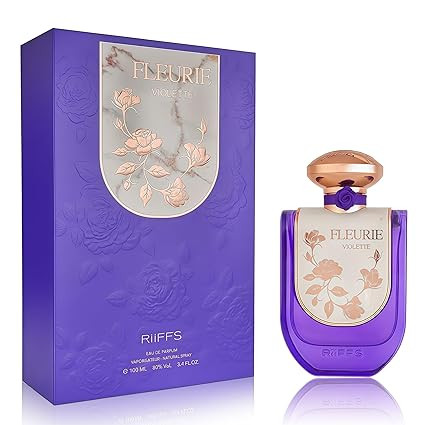 Riiffs Fleurie Violet Women'S Gourmand Perfume Eau De Parfum - Vanilla Powder,Matiere Premiere, Rose, White Florals Scent With 24H Longevity | 3.4 Fl Oz 80% Vol Seductive Edible Fragrance