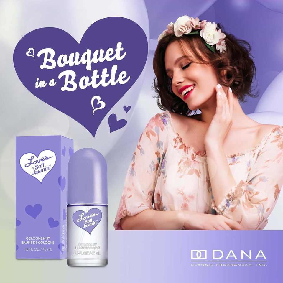 Dana Love'S Fresh Lemon Cologne Mist 1.5 Fl. Oz. Invigorating And Uplifting Lemon Scented Body Mist For Women, Classic Fragrance For Everyday Freshness