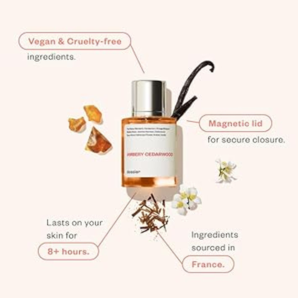 Dossier - Ambery Cedarwood - Eau De Parfum - Perfume Luxury - Pure Infused - Paraben-Free - Vegan - For Women - Fragrance 1.7 Oz (Spray 50Ml)