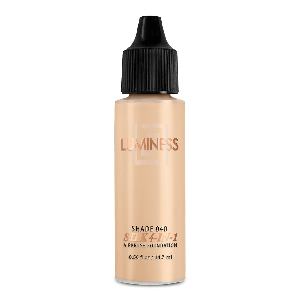 Luminess Air Silk 4-In-1 Airbrush Foundation- Foundation, Shade 040 (.5 Fl Oz) - Sheer To Medium Coverage - Anti-Aging Formula Hydrates And Moisturizes - Professional Makeup Kit For Cordless Air Brushshade 040