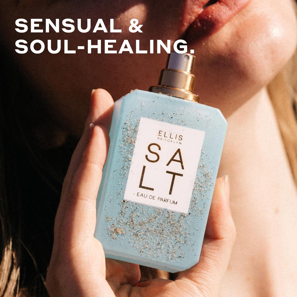 Ellis Brooklyn Salt Eau De Parfum, Fragrance With Ambergris, Tahitian Tiare, Ylang Ylang & Sandalwood - Tropical, Sensual Scent For Women - Vegan, Cruelty-Free Paraben-Free, 50Ml / 1.7Oz