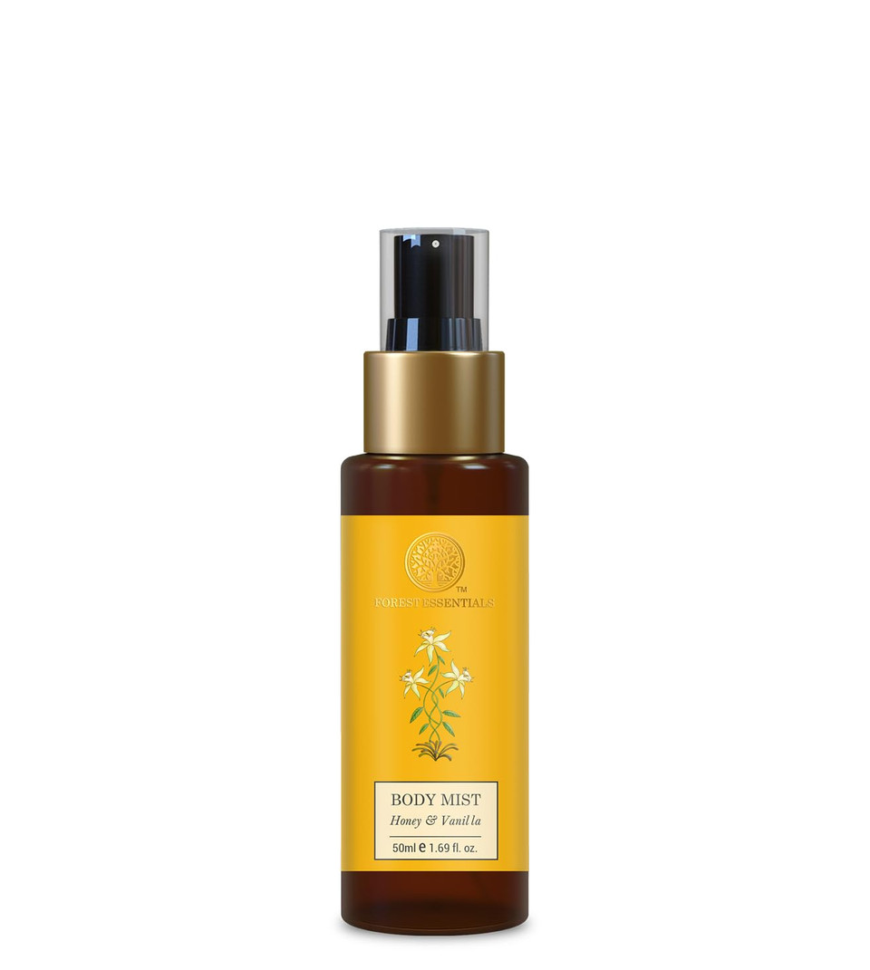 Forest Essentials Travel Size Body Mist Honey & Vanilla 50Ml (Body Spray)