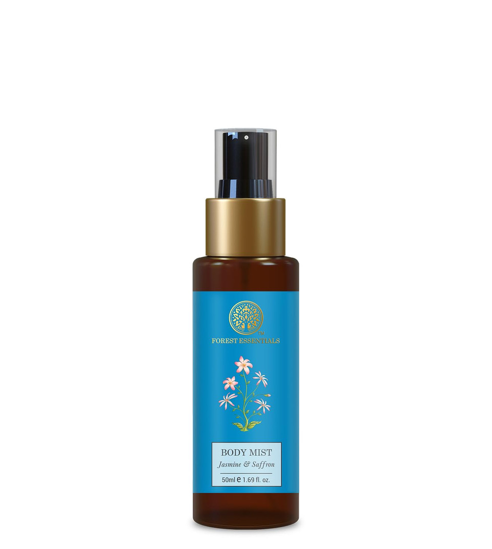Forest Essentials Travel Size Body Mist Jasmine & Saffron 50Ml (Body Spray)