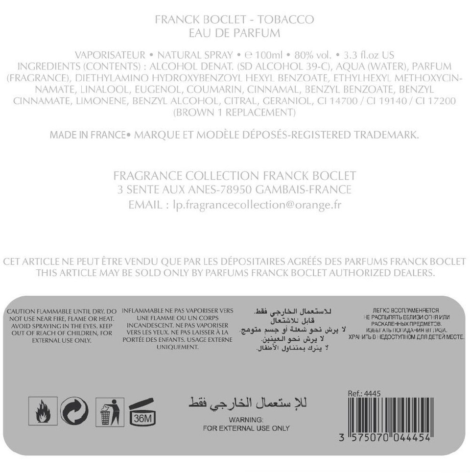 Tobacco Eau De Parfum 3.3 Fl Oz / 100Ml