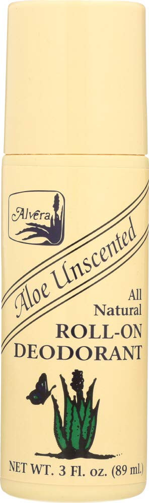 Alvera Aloe Unscented All Natural Roll On Deodorant, 3 Ounce -- 6 Per Case. By Alvera