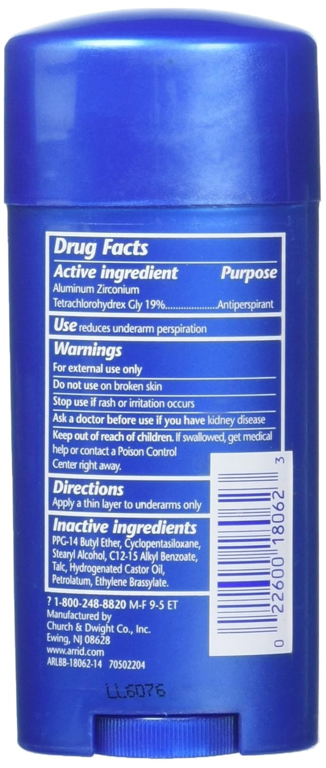 Arrid Xx Anti-Perspirant Deodorant Solid Unscented 2.6 Oz