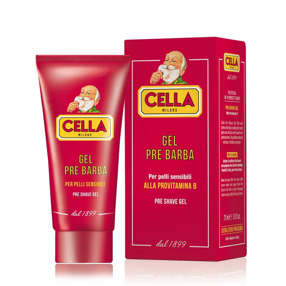 Cella Milano Conditioning Pre-Shave Gel  Italian Skin-Protecting Wet Shave Primer With Provitamin B & Panthenol, 2.6 Oz, Glides Razor For Smooth, Irritation-Free Shaving