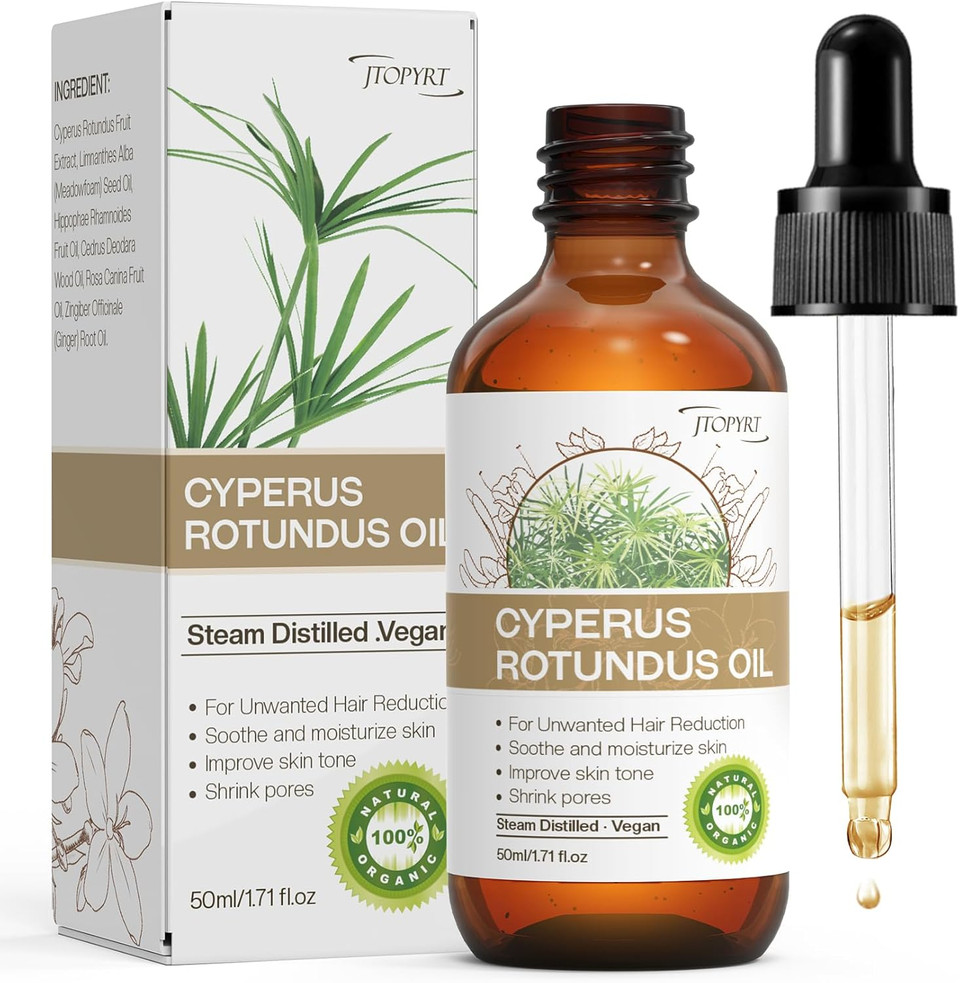 Cyperus Rotundus Oil: Natural Cyprus Rotundus Oil For Hair Removal - Reduces Unwanted Hair Growth Organic Moisturizer For Women'S Smooth Skin Care 50Ml/1.71Fl.Oz