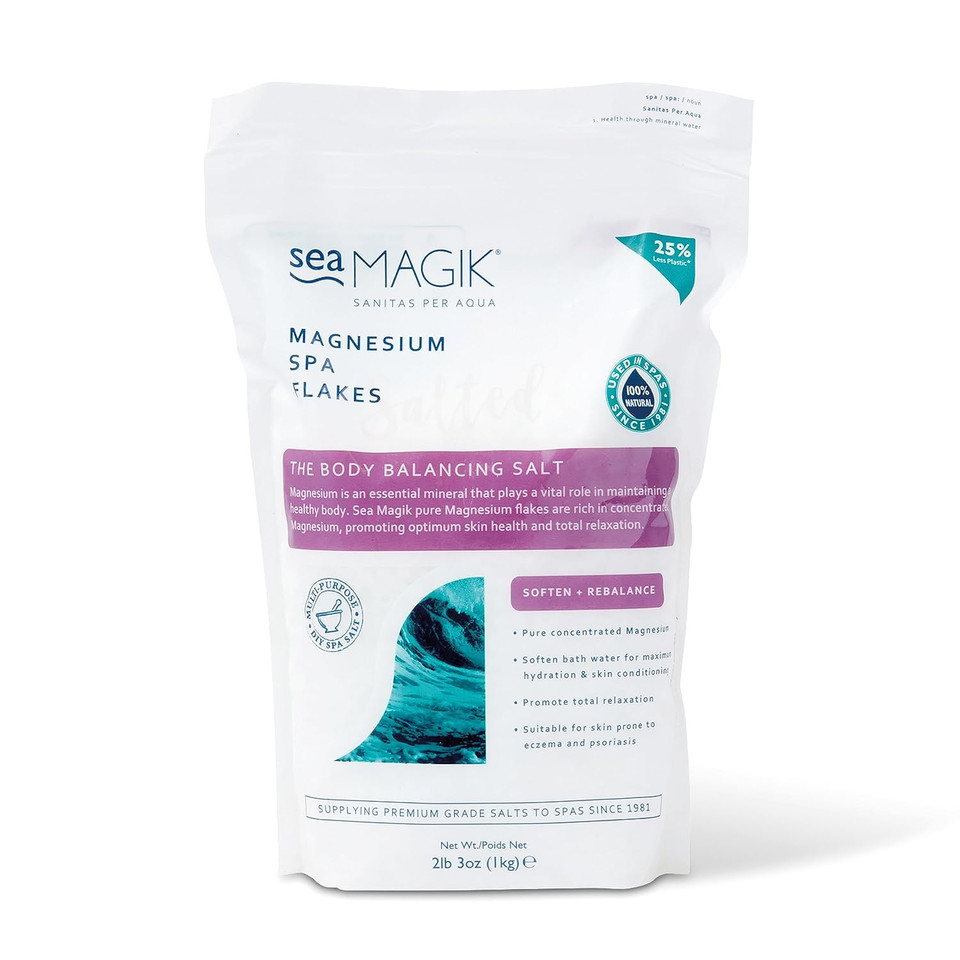 Magnesium Flakes For Bath - Hydrating, Suitable For All Skin Types, Great For Dry Skin, Eczema, And Psoriasis, Relaxing, Vegan, Cruelty Free (1Kg)