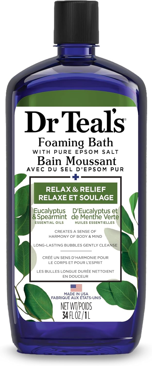 Dr Teal'S Foaming Bath (Epsom Salt), Eucalyptus Spearmint, 34 Fluid Ounce