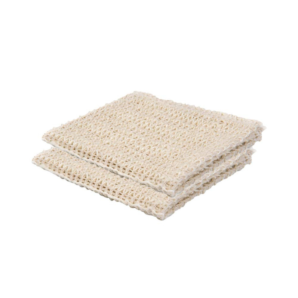 Shea Radiance Sisal Exfoliating Washcloth- 100% Renewable Sisal Fiber - Eco Friendly & Biodegradable Body Scrubber (2 Pack)
