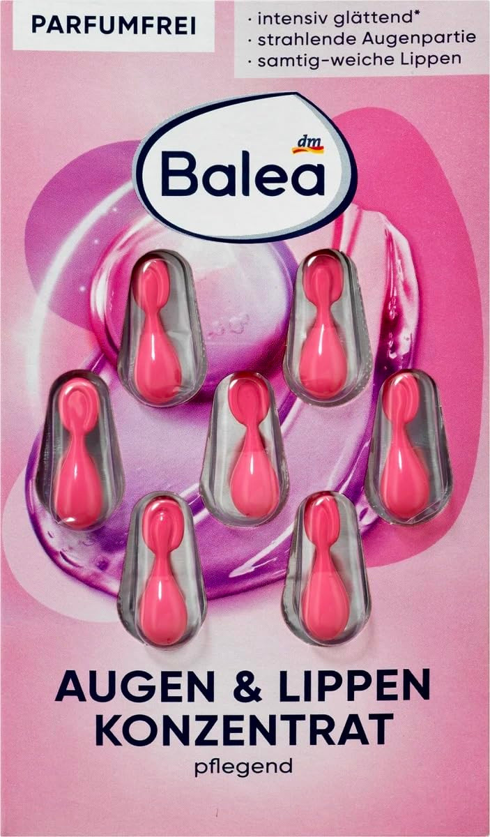 Balea Concentrate Serum Capsule For Lips And Under Eyes, 7 Pcs