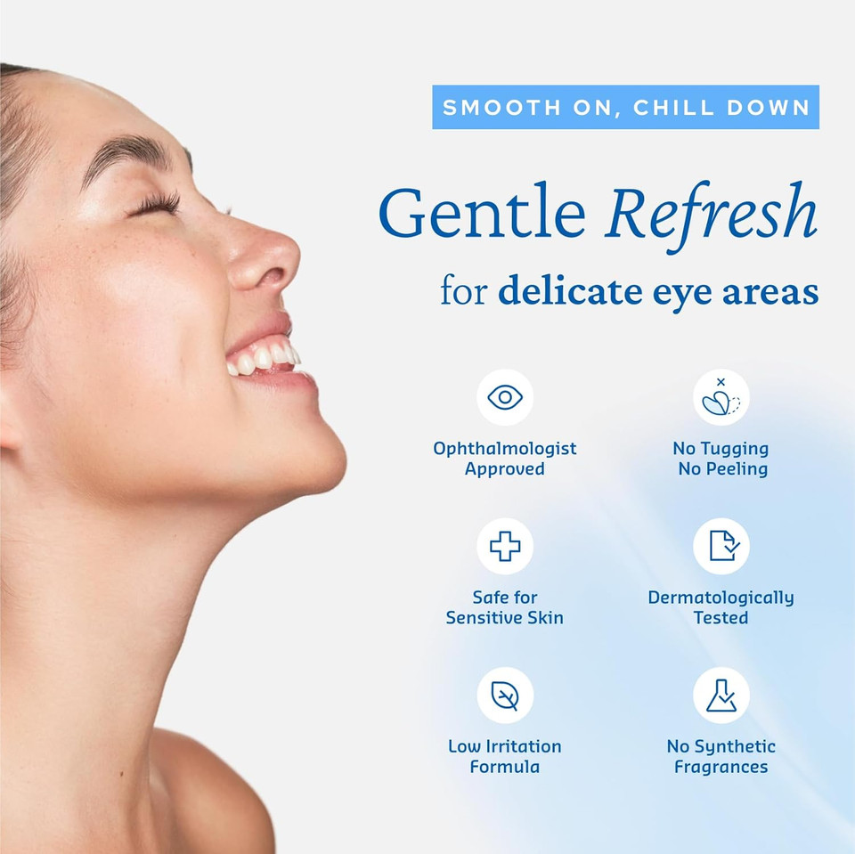 Belif Aqua Bomb Cooling Eye Gel - Caffeine & Hyaluronic Acid For Puffiness & Hydration, Niacinamide & Vitamin C For Dark Circles, Adenosine & Collagen For Plumping & Firming, Korean Skin Care