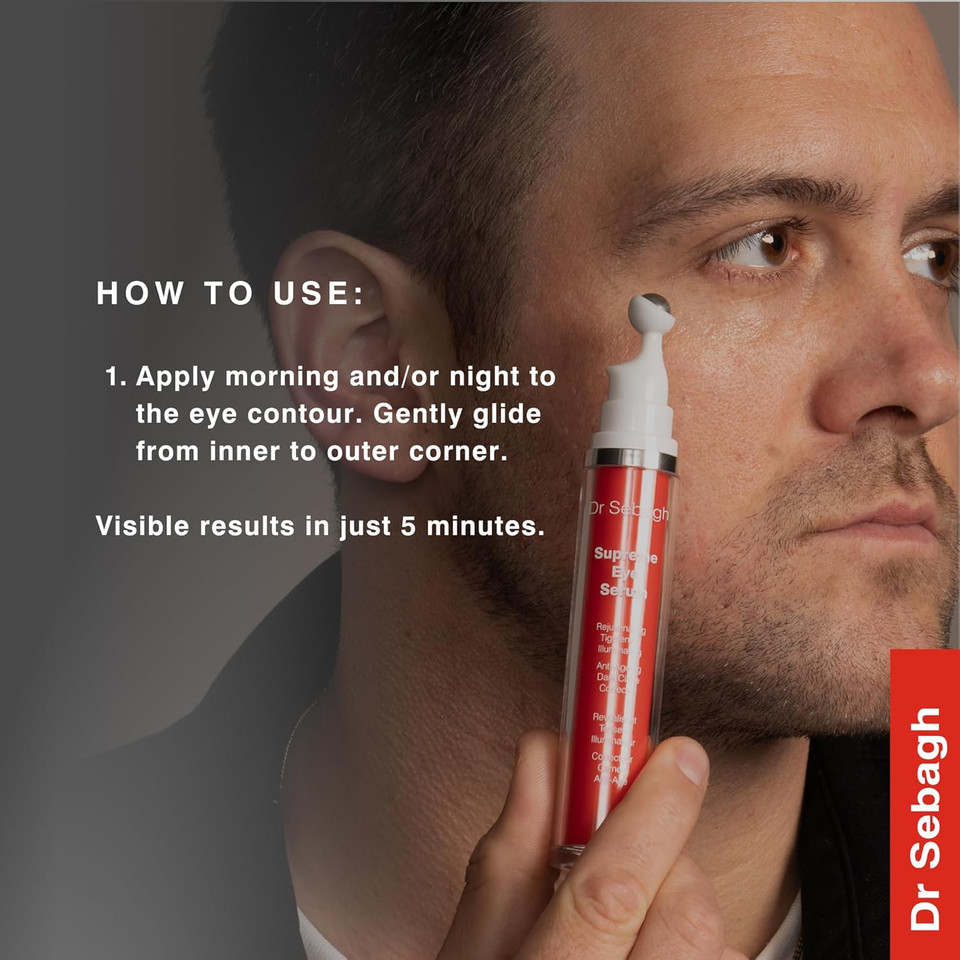 Supreme Eye Serum (0.5 Fl Oz) - Advanced Roll-On Formula | Designed To Aid Smoother Younger & Firmer-Looking Skin | Helps Reduce Puffiness Circles Fine Lines & Wrinkles | Boosts Elasticity