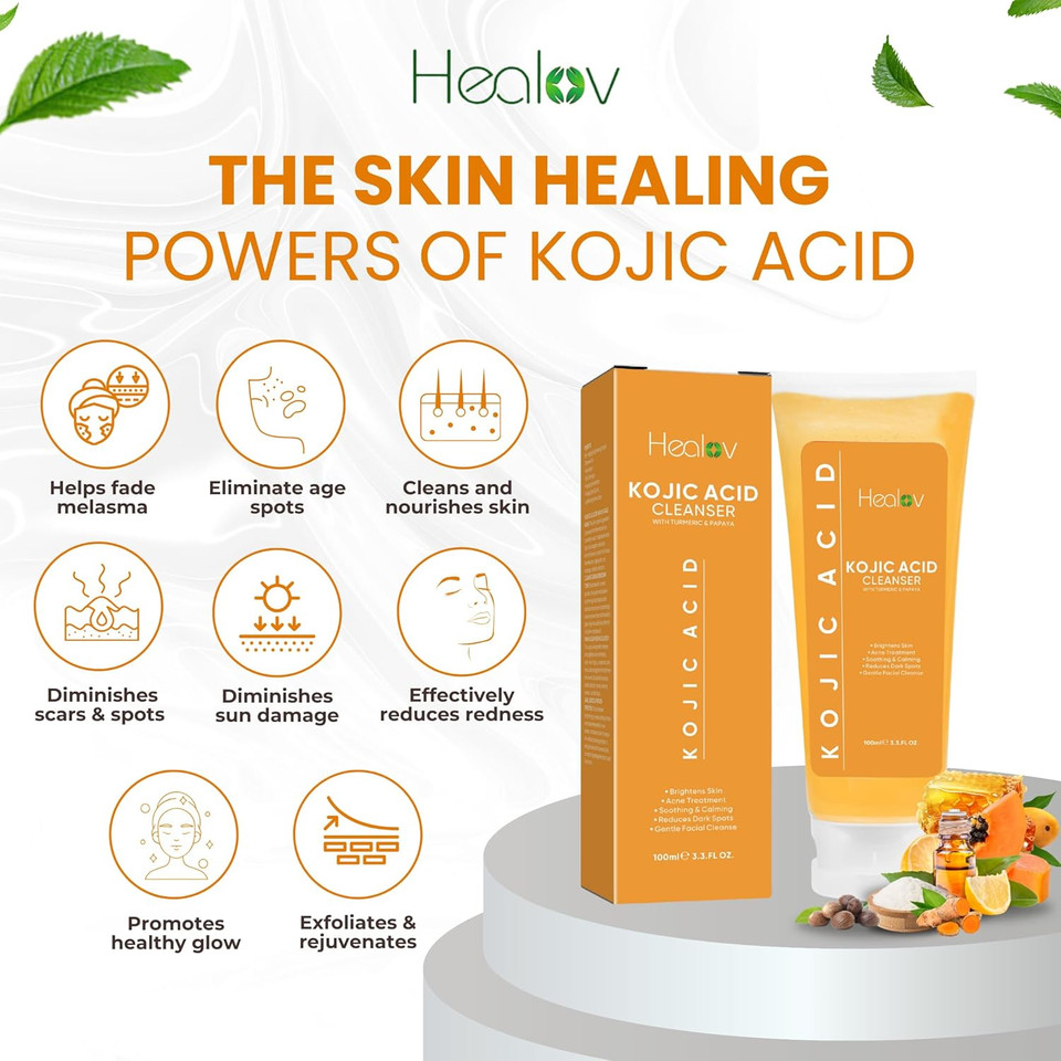 Kojic Acid Soap For Hyperpigmentation  Skin Brightening Kojic Papaya Face And Body Wash  Dark Spot Soap Reduces Acne, Scars, And Evens Skin Tone  Turmeric Facial Cleanser For Brighter Glowing Look Kojic Acid Soap For Hyperpigmentation  Skin Brightening Kojic Papaya Face And Body Wash  Dark Spot Soap Reduces Acne, Scars, And Evens Skin Tone  Turmeric Facial Cleanser For Brighter Glowing Look