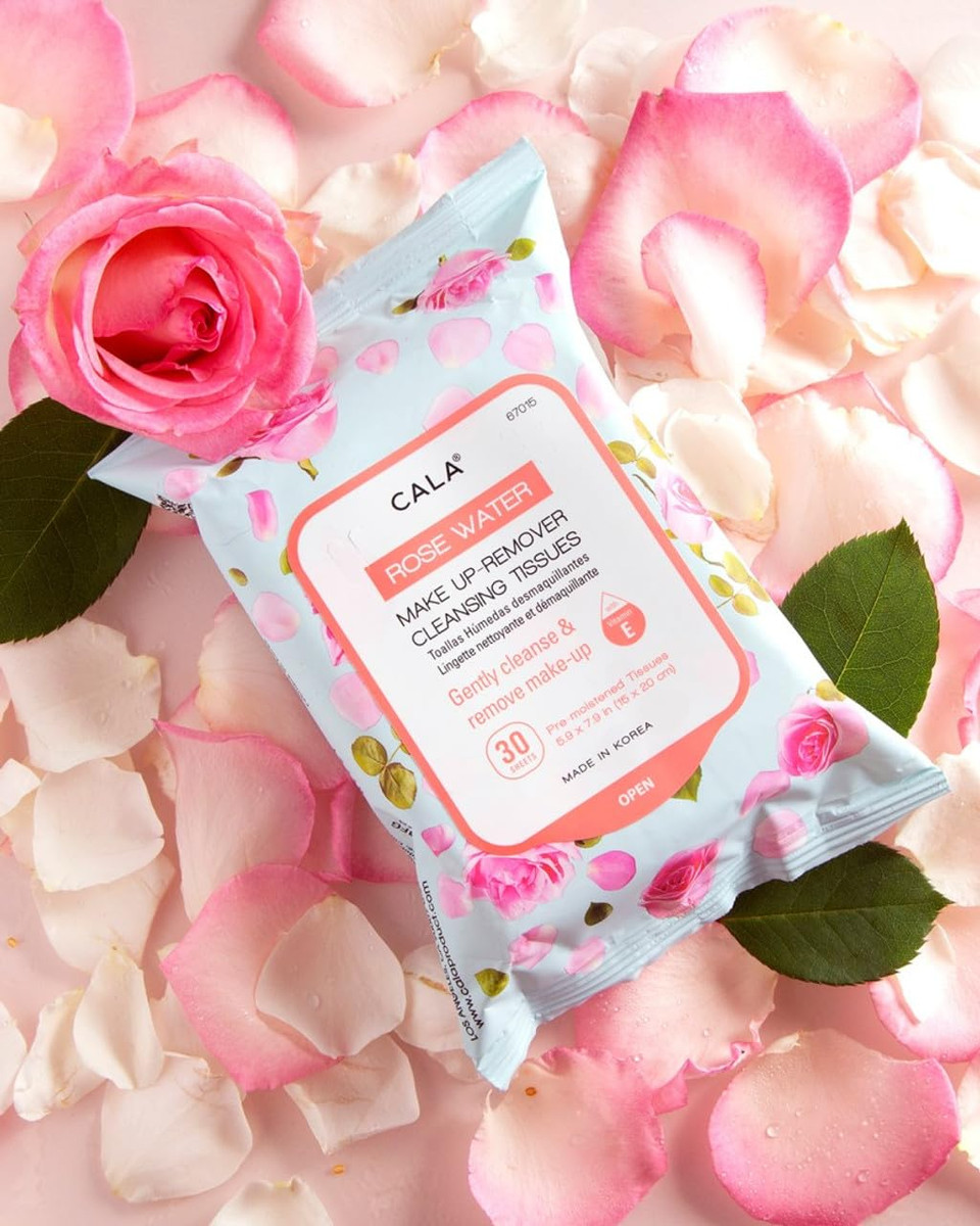Makeup Remover Cleansing Tissues: Rosewater (30 Sheets) - Hydrating, Soothing Wipes For A Smooth, Radiant Complexion, Gentle On All Skin Types