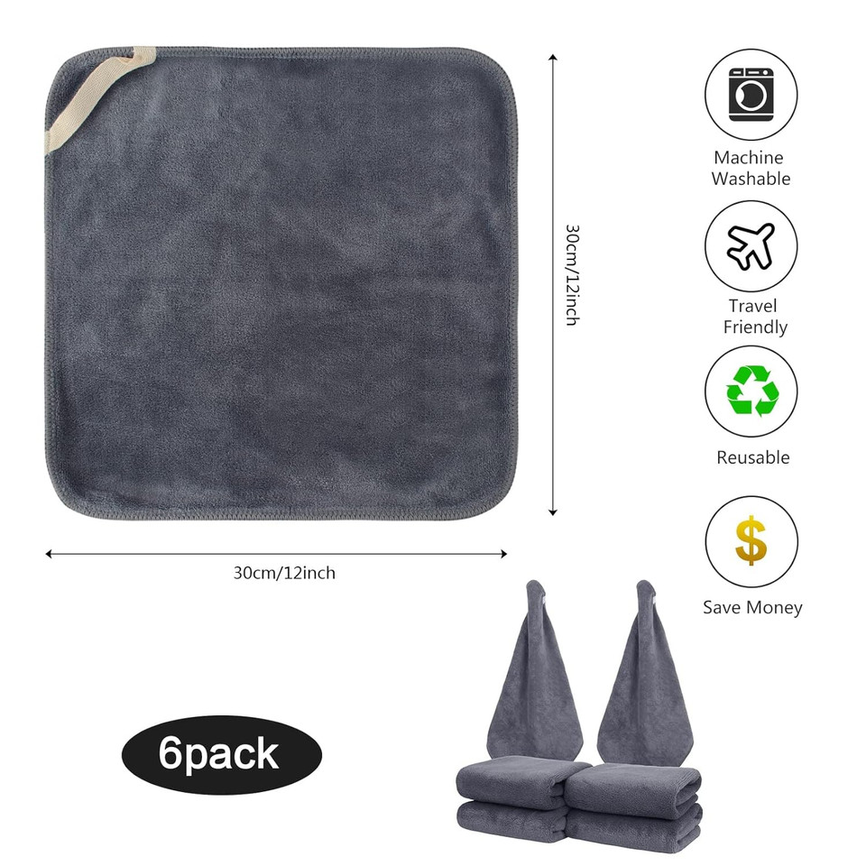 Sinland Microfiber Facial Cloths Fast Drying Washcloth 8Inch X 8Inch Absorbent Face Wash Cloth Soft Makeup Remover Cloths Sinland Microfiber Facial Cloths Fast Drying Washcloth 8Inch X 8Inch Absorbent Face Wash Cloth Soft Makeup Remover Cloths