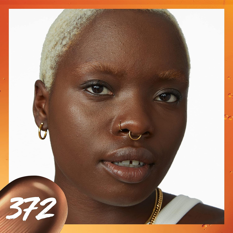 Maybelline Super Stay Up To 24Hr Skin Tint, Radiant Light-To-Medium Coverage Foundation, Makeup Infused With Vitamin C, 372, 1 Countsuper Stay Skin Tint 372