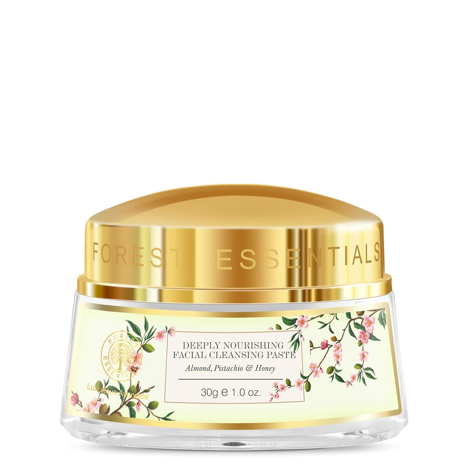 Forest Essentials Deeply Nourishing Facial Cleansing Paste, Almond, Pistachio And Honey, 30G