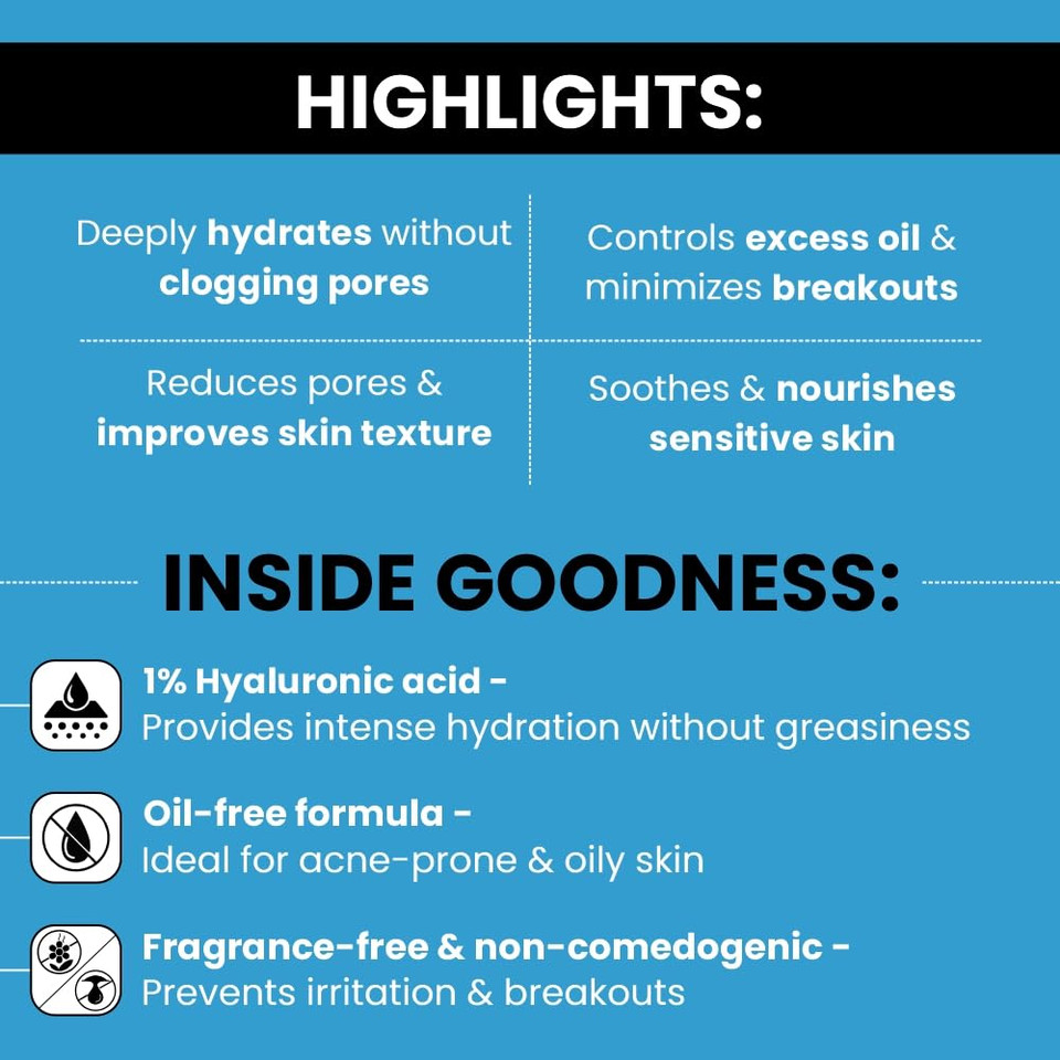 Hyaluronic Acid Gel For Oily & Acne Prone Skin, 30 Gm