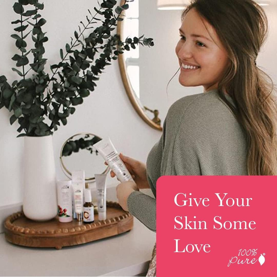 100% Pure Watermelon Cucumber Water Locking Moisturizer Natural Facial Hydration Boost With Hyaluronic Acid Replenishing Anti Aging Face Cream & Quenching Dry Skin Care Vegan - 1.4 Fl Oz