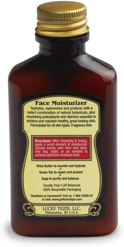 Lucky Tiger: Premium Facial Moisturizer, 3.5 Oz (2 Pack)