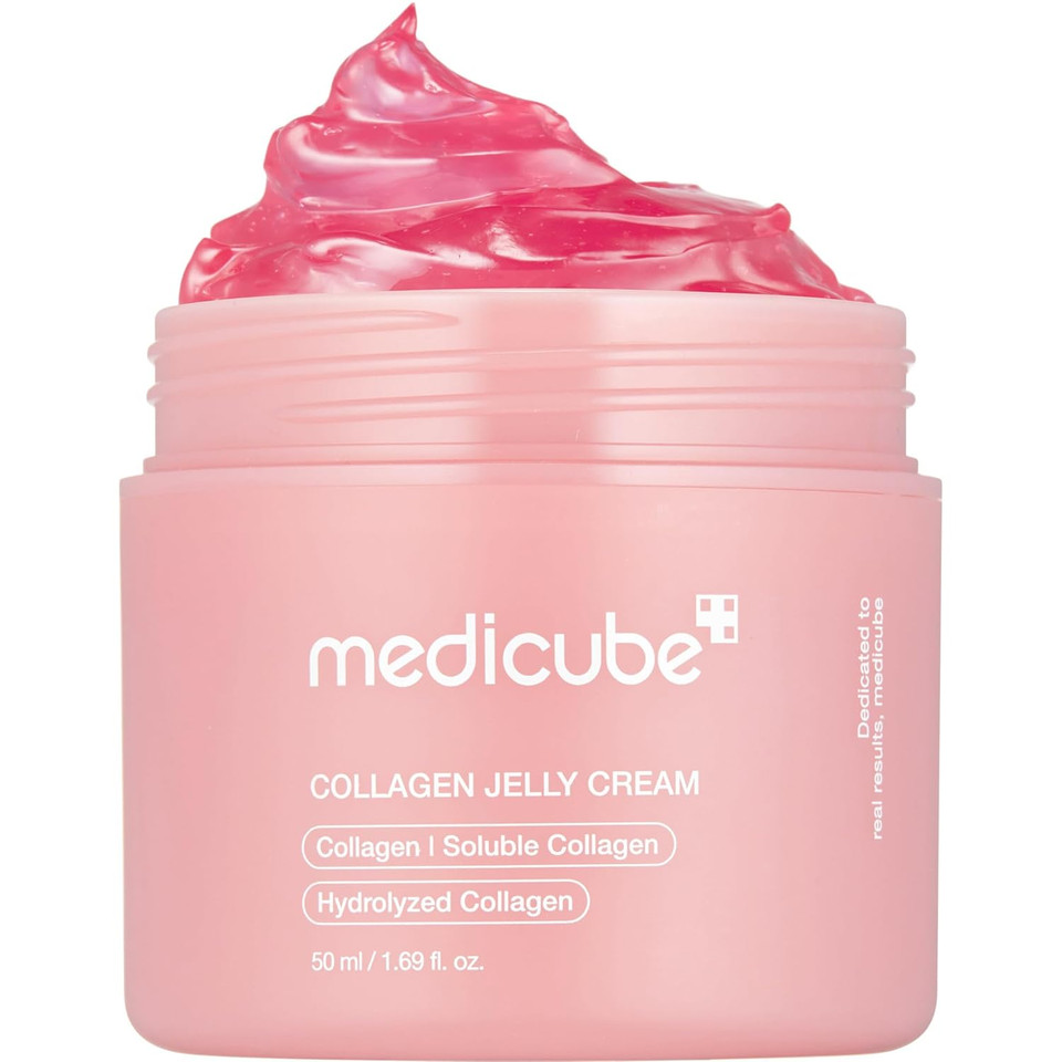 Medicube Collagen Jelly Cream- Niacinamide & Freeze-Dried Hydrolyzed Collagen-Boosts Skin Barrier Hydration & Gives 24H Glow & Firmer Looking Skin | No Artificial Color, Korean Skincare (3.71 Fl.Oz.)