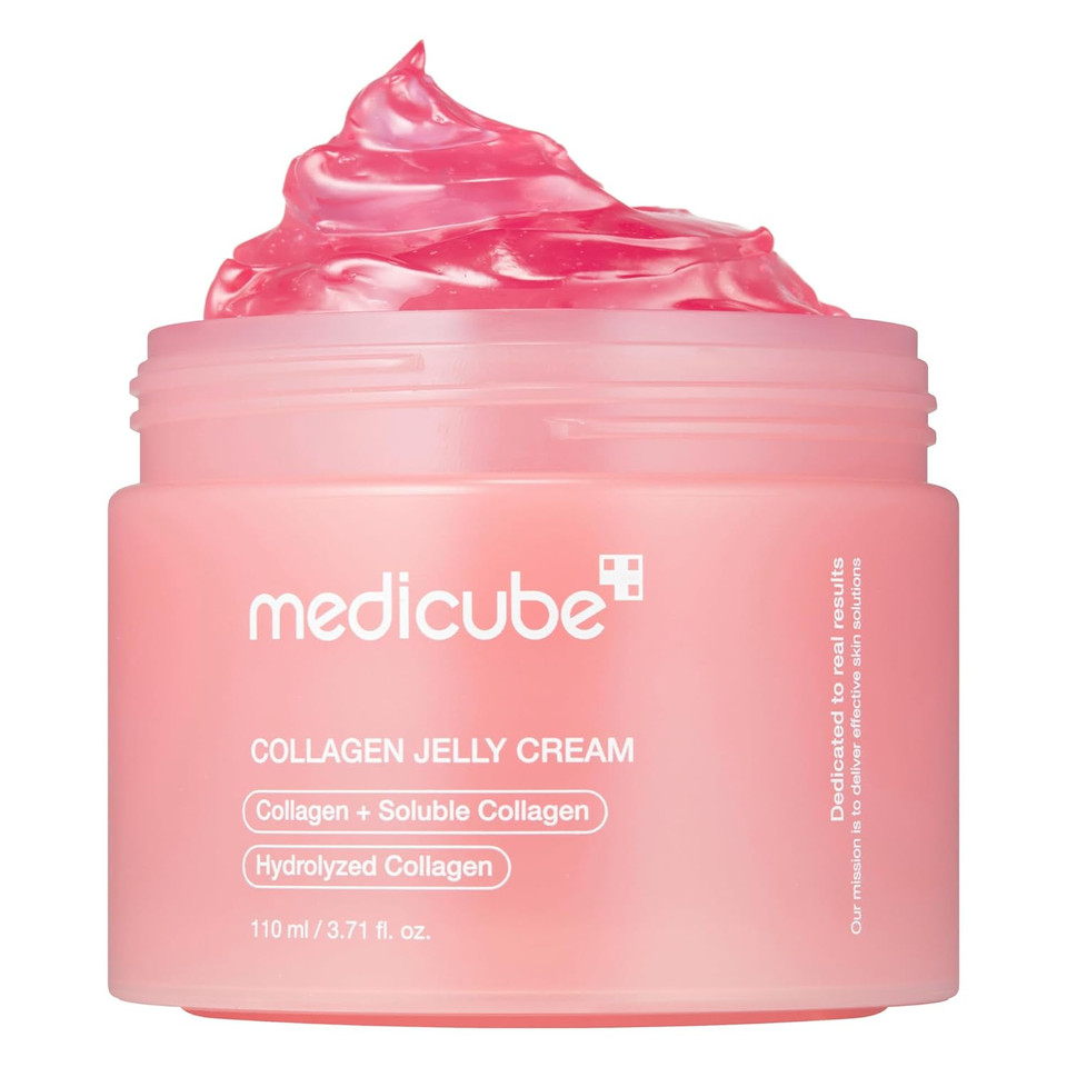Medicube Collagen Jelly Cream- Niacinamide & Freeze-Dried Hydrolyzed Collagen-Boosts Skin Barrier Hydration & Gives 24H Glow & Firmer Looking Skin | No Artificial Color, Korean Skincare (3.71 Fl.Oz.)
