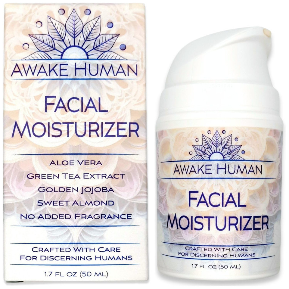 Natural Face Moisturizer For Dry Sensitive Skin - Organic Natural Face Cream - Facial Aloe & Green Tea Moisturizer Cruelty Free - Vegan Face Moisturizer For Women, Acne-Safe, Anti-Aging, No Fragrance