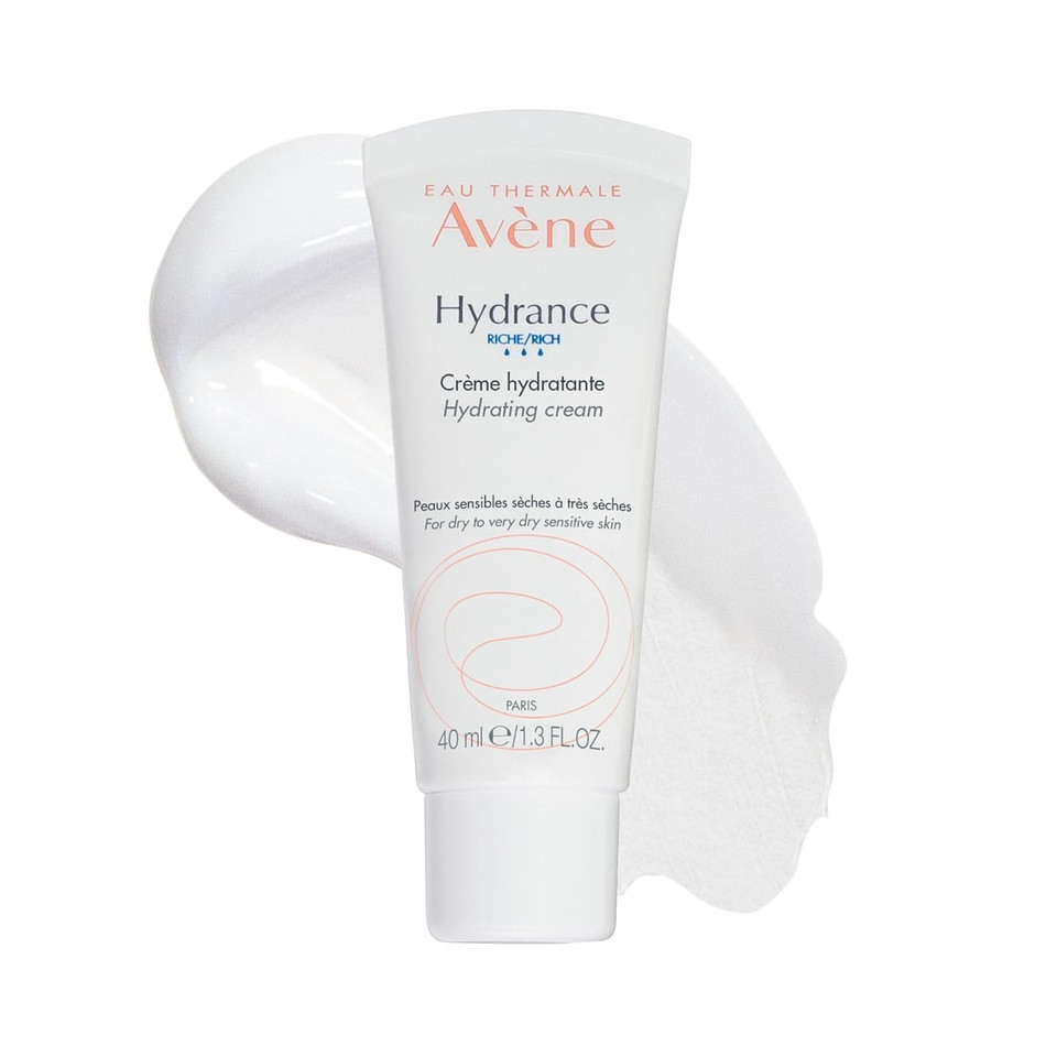 Avène Hydrance Rich Hydrating Cream, Daily Face Moisturizer, Soothes Feelings Of Skin Tightness & Discomfort Associated With Dryness, Dry Skin Moisturizer, Non-Comedogenic, 1.3 Oz