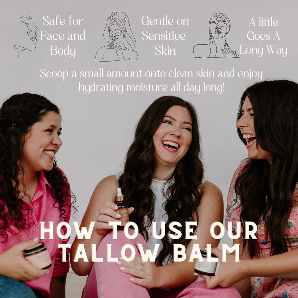 R&R Collective Whipped Tallow Balm (Dreamsicle) - 100% Grass Fed Beef Tallow For Skin Care- 100% Natural Handmade Whipped Orange & Vanilla Tallow Balm For Sensitive Skin- 2 Fl. Oz