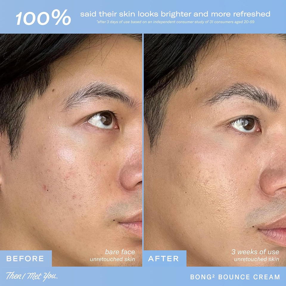 Then I Met You Bong² Bounce Cream, Lightweight Gel Cream Barrier Moisturizer With Hallabong Extract, Omega-3 Fatty Acids, Squalane, And Ceramides, Cruelty-Free, Hydration For Oily Skin, 1.69 Fl Oz