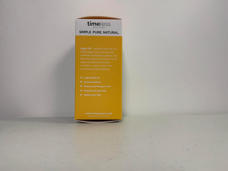 Timeless Skin Care Argan Oil - 100% Pure Argan Oil For Face & Hair Care - For Dry Skin - Fragrance-Free - Use With Moisturizer Or Hair Products - 8 Oz