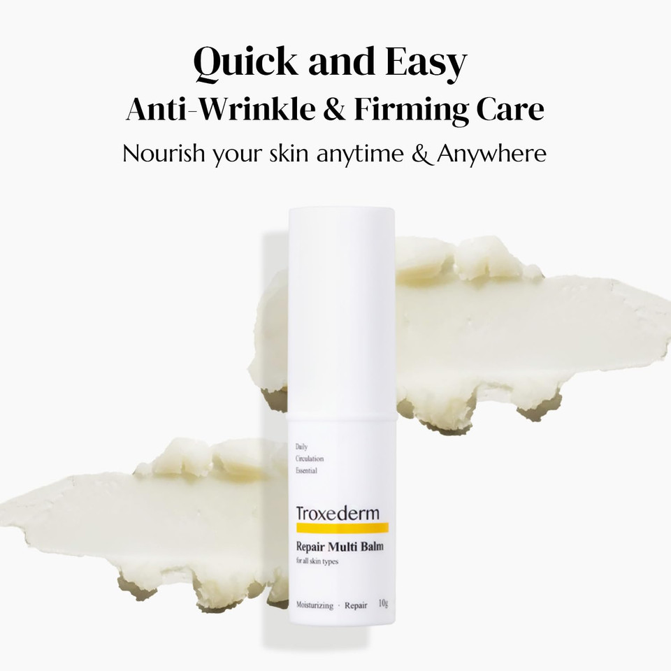 Repair Multi Balm - Fine Line Care For Youthful Skin With A Natural Glow, Nourishing And Refreshing, Contains Shea Butter, Sunflower Seed Oil, Troxerutin, And Adenosine. 0.35Oz (10G)