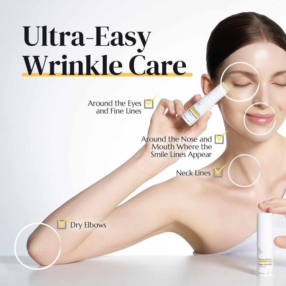 Repair Multi Balm - Fine Line Care For Youthful Skin With A Natural Glow, Nourishing And Refreshing, Contains Shea Butter, Sunflower Seed Oil, Troxerutin, And Adenosine. 0.35Oz (10G)