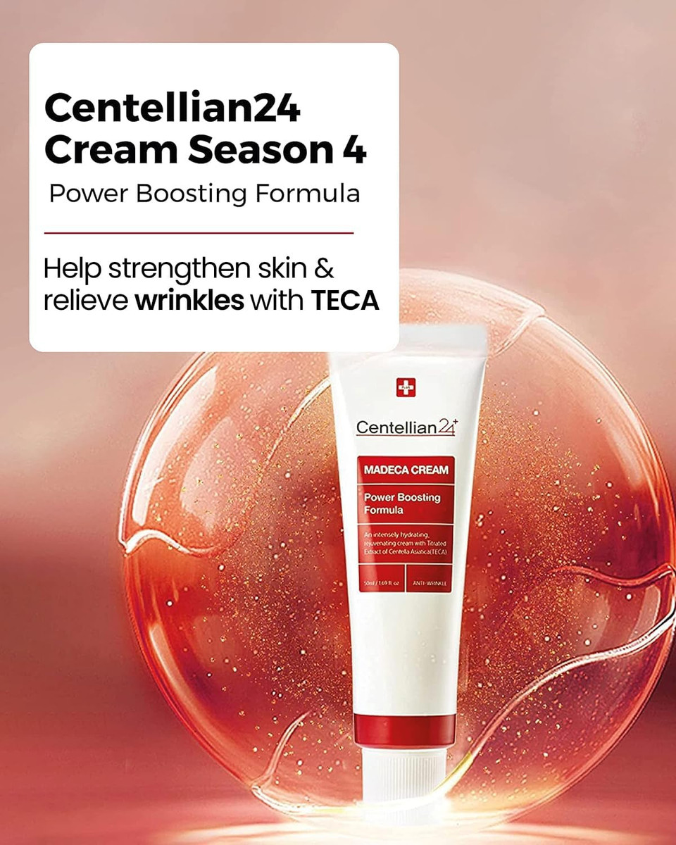 Centellian 24 Madeca Cream Time Reverse (Season 7) (1.69Fl Oz) - Advanced Fast-Absorbing & Nourishing, Hydrates, Firms & Reduces Wrinkles, Low Irritation, Korean Skin Care Centella Asiatica, Collagen