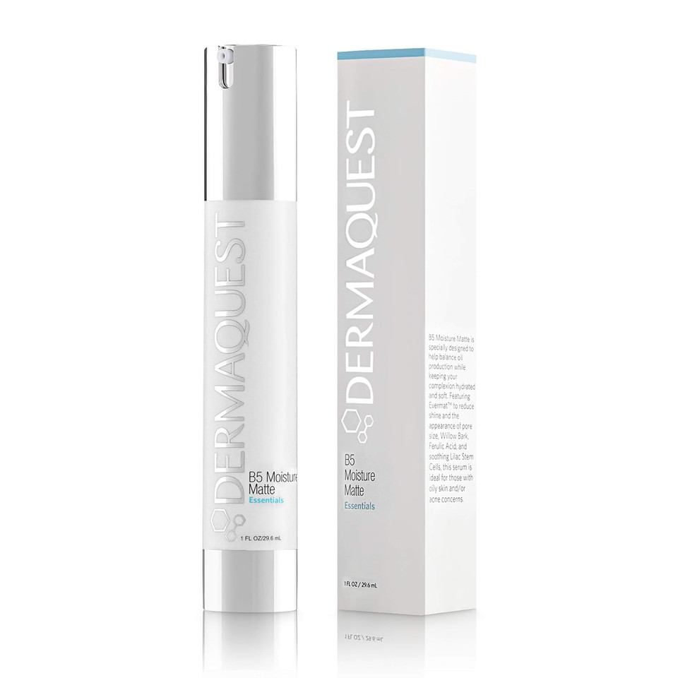 Dermaquest Essential B5 Moisture Matte - Face Moisturizer For Oily & Acne Prone Skin - 5% Hyaluronic Acid Women & Mens Moisturizer - Reduces Oil & Shine Instantly (1Oz)
